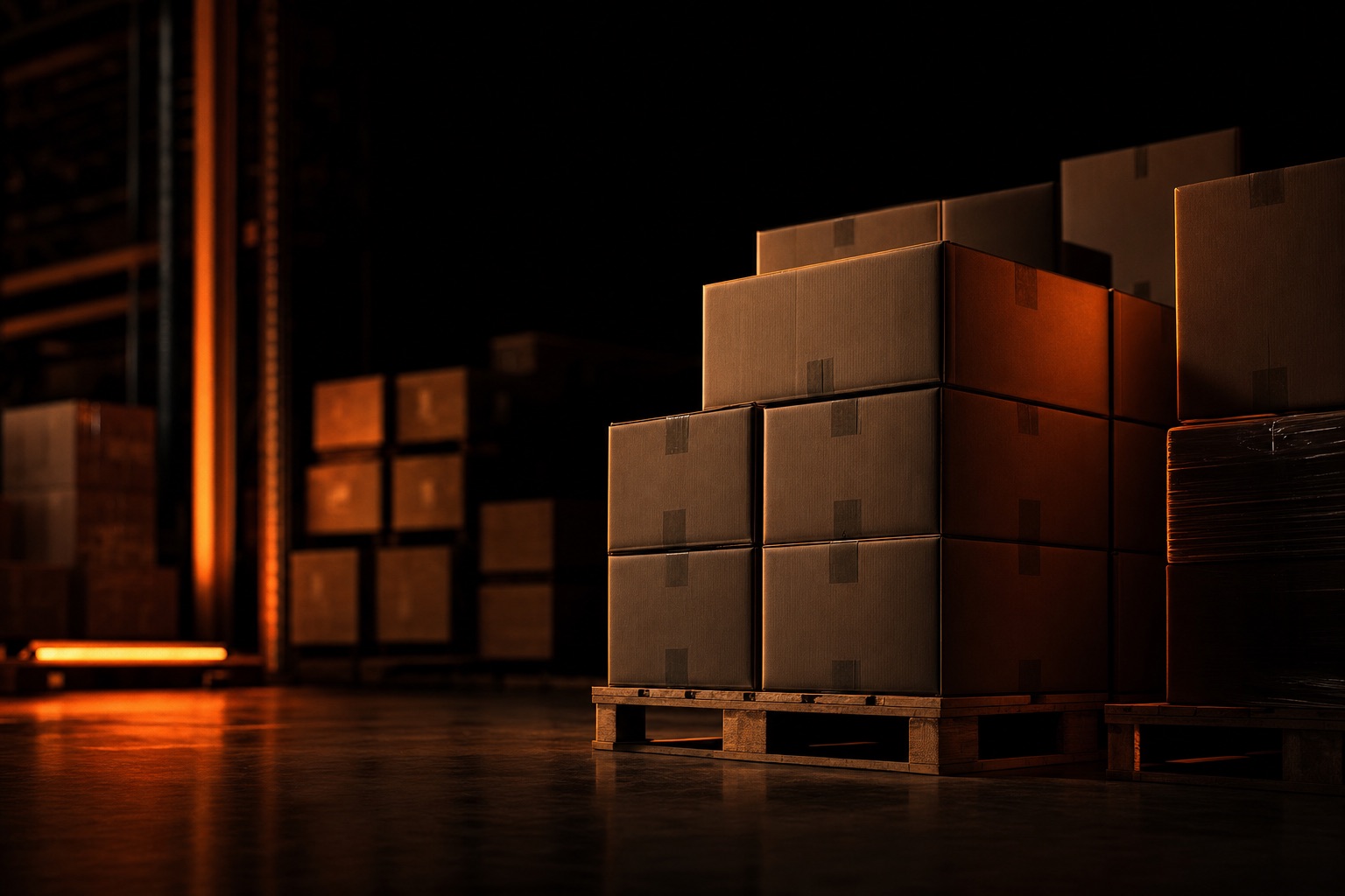 B2B & Wholesale products — dark editorial still life